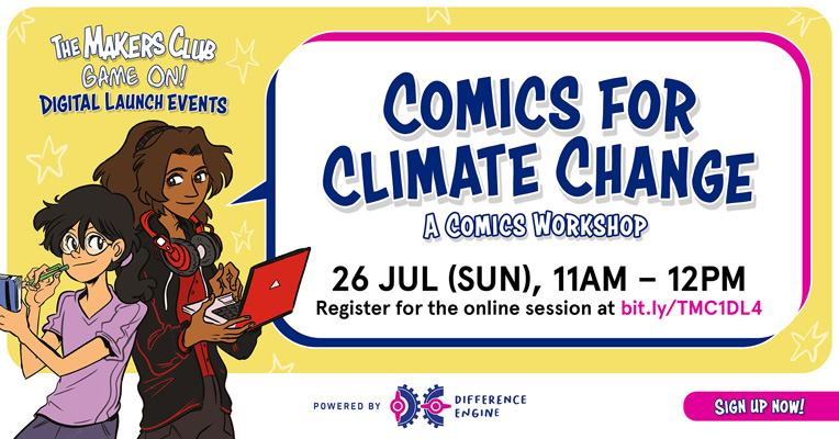the makers club game on digital launch - comics for climate change 